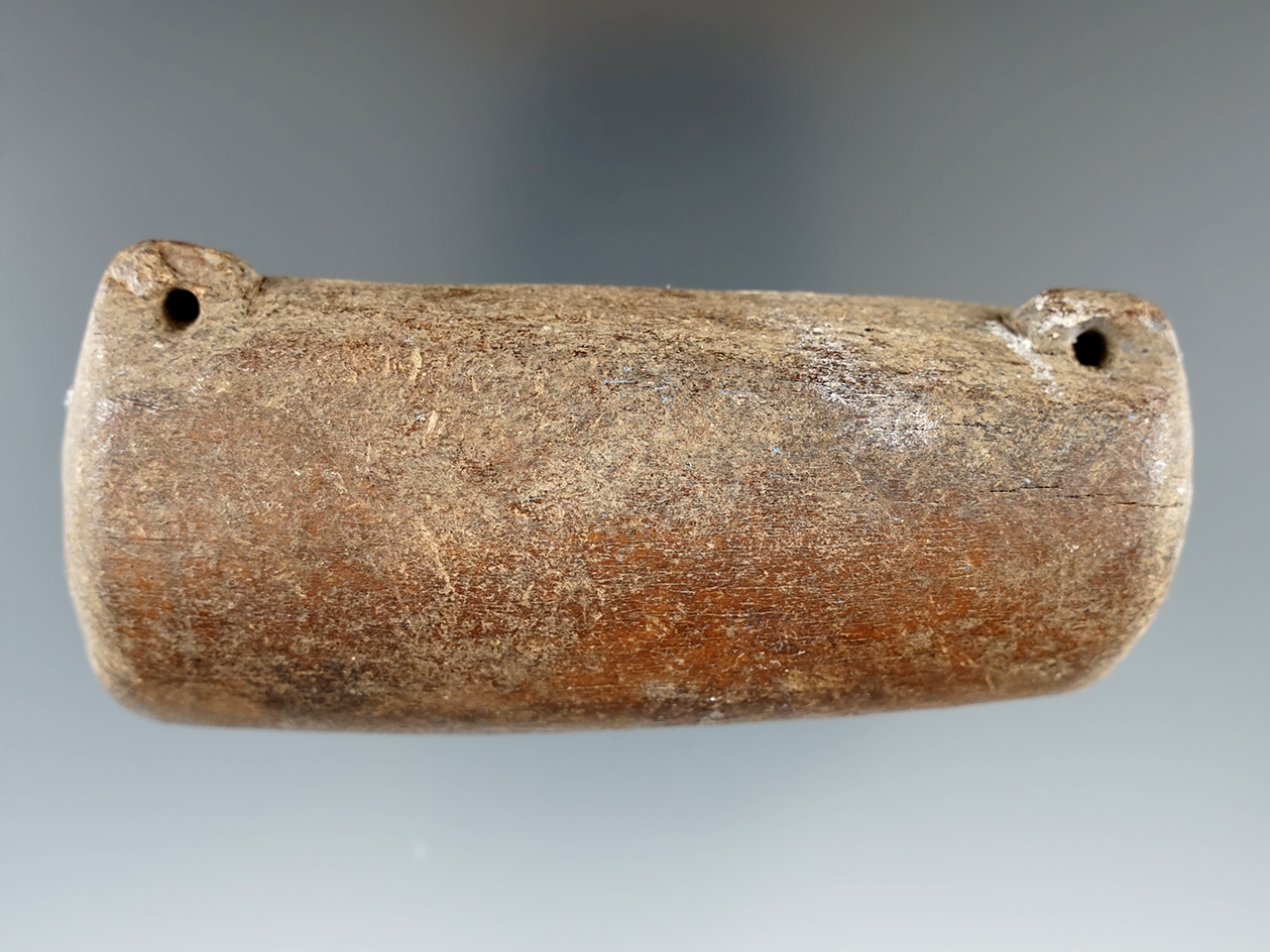Well styled 3 3/4" whale bone fishing weight found in Alaska.