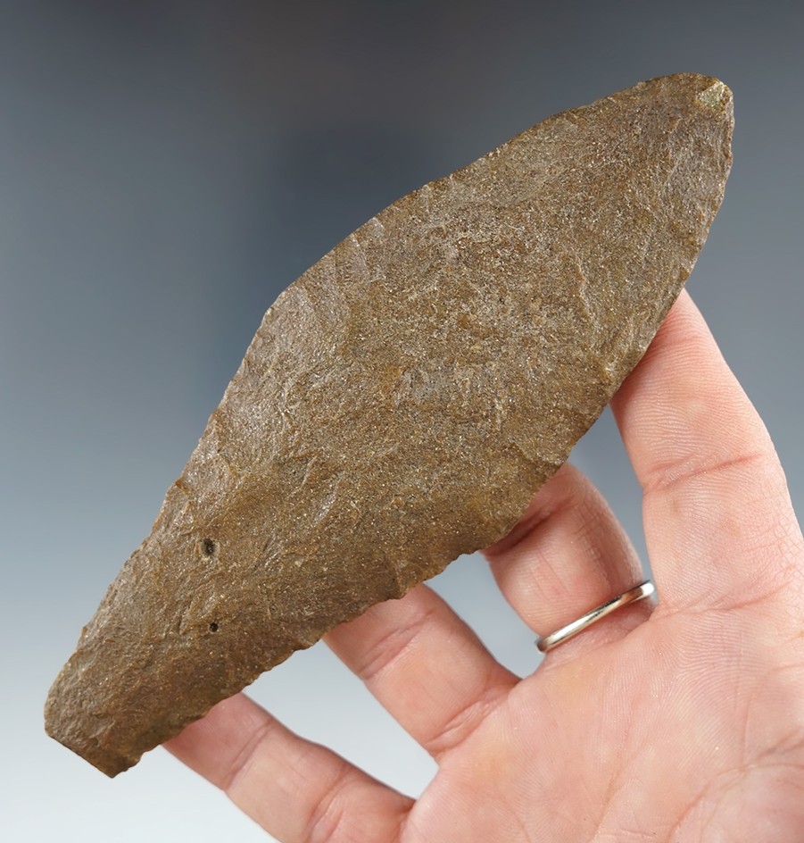 Pictured! 5 1/8" Ramey style Knife with a missing tip that can be easily restored - South Dakota.