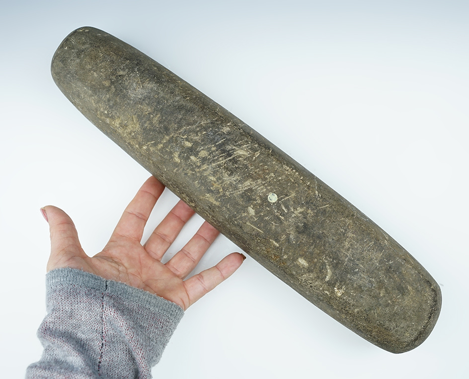 Large! 14 1/4" Long well styled Pestle found in Ohio.