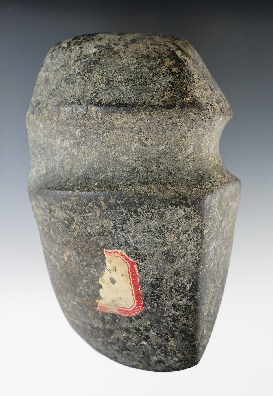 Excellent style and polish on this 4 5/8" long 3/4 Grooved Hardstone Axe found in Illinois.