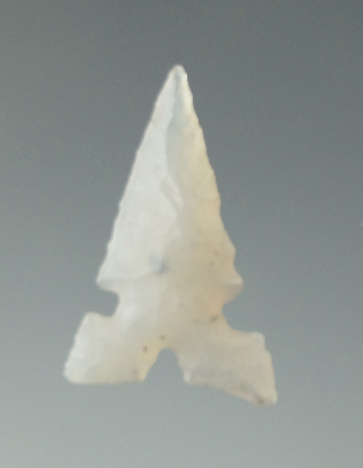 1" Harrell point made from beautiful highly translucent chalcedony - Oklahoma. Davis G-9 COA.