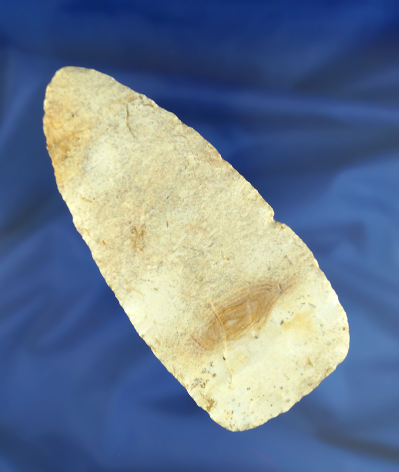 Thin and well flaked 5" Flint Blade with nice patina found in Illinois.