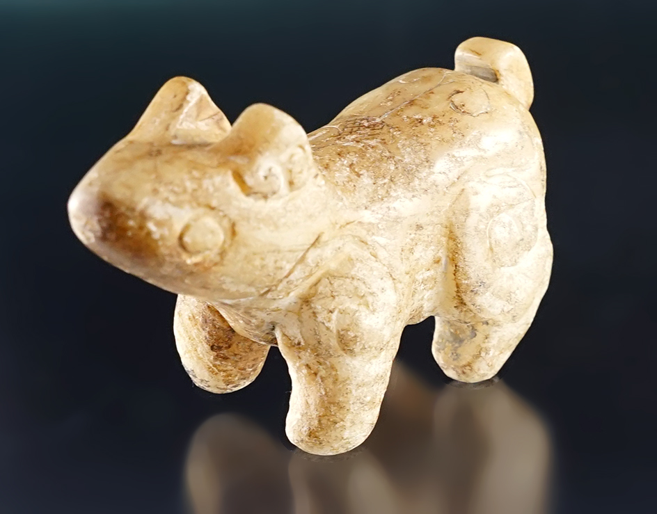 Nicely carved Animal Effigy found in Southeast Asia. 2 15/16" long.