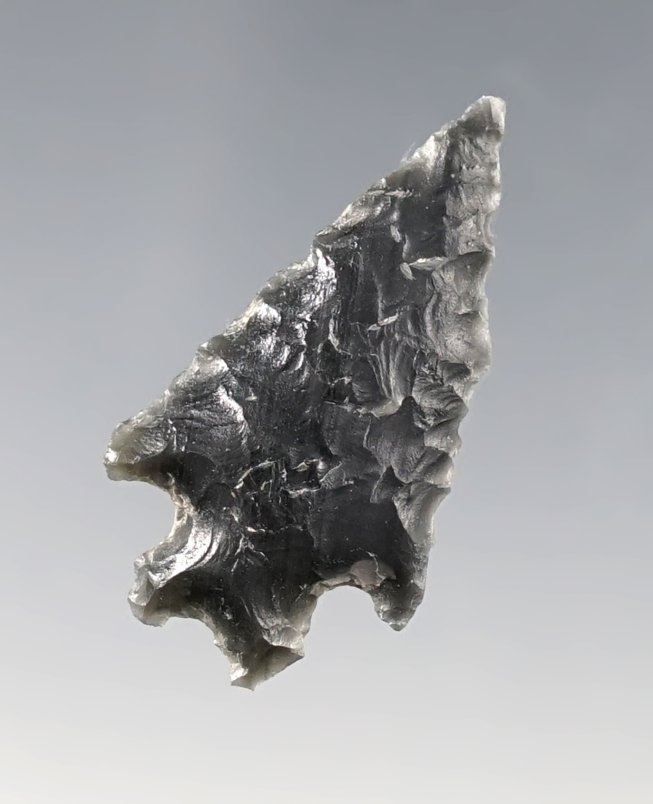 1 3/8" Bifurcated Point found close to Tulelake, California in the 1950's by farm workers.