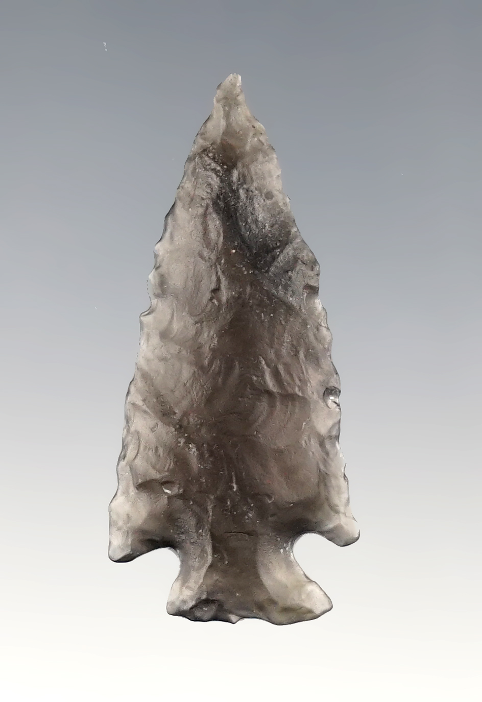 Nicely watcher polished 1 5/8" Obsidian Rose Springs Cornernotch found in Lake Co., Oregon.