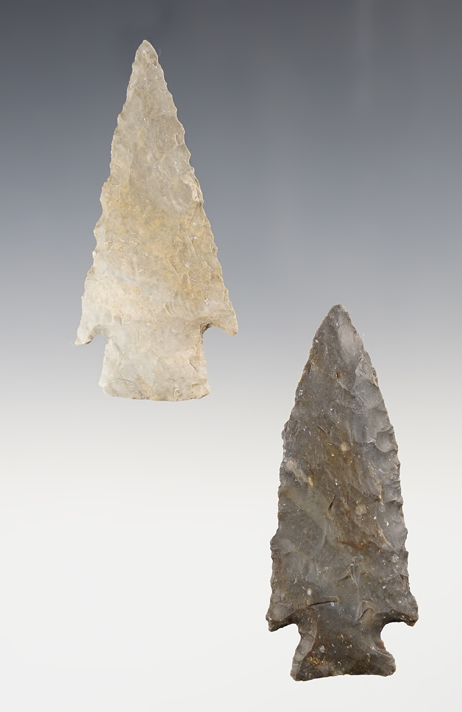 Ex. Museum! Pair of exceptional Points found in Central Texas. The largest is 3".