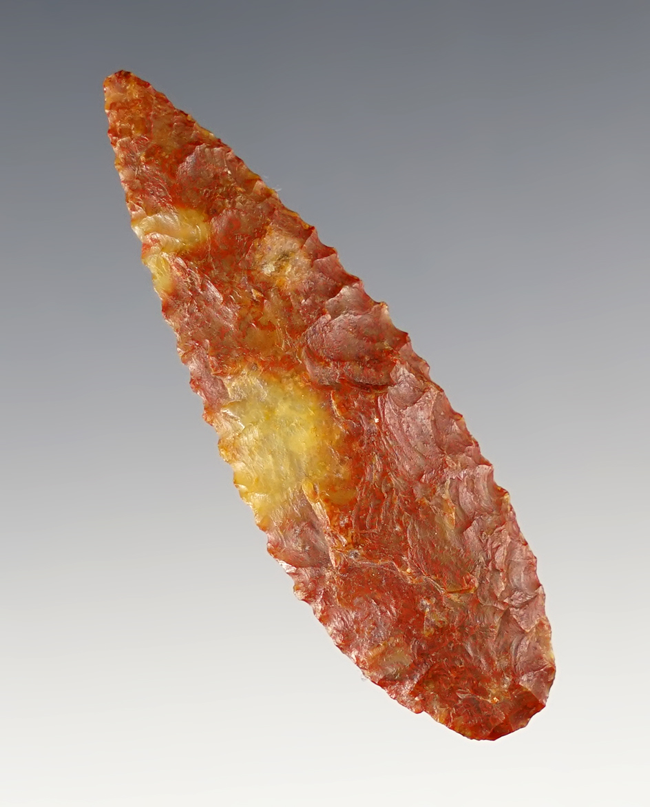 High-grade 2 3/8" serrated Cascade made from beautiful Jasper. Colusa Co., California.