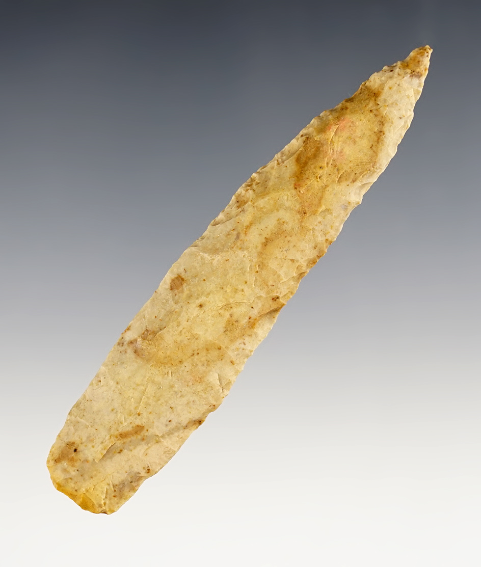 4" Agate Basin made from colorful brown and tan Chert. Found in Kendall Co., Texas. Rogers COA.