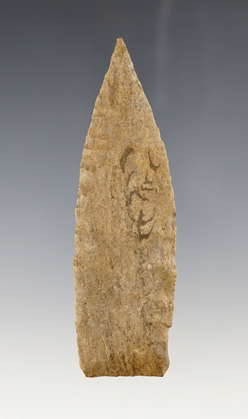 Very nice 3 1/4" Tennessee Copena made from patinated Dover Chert. Ex. Tom Davis collection.