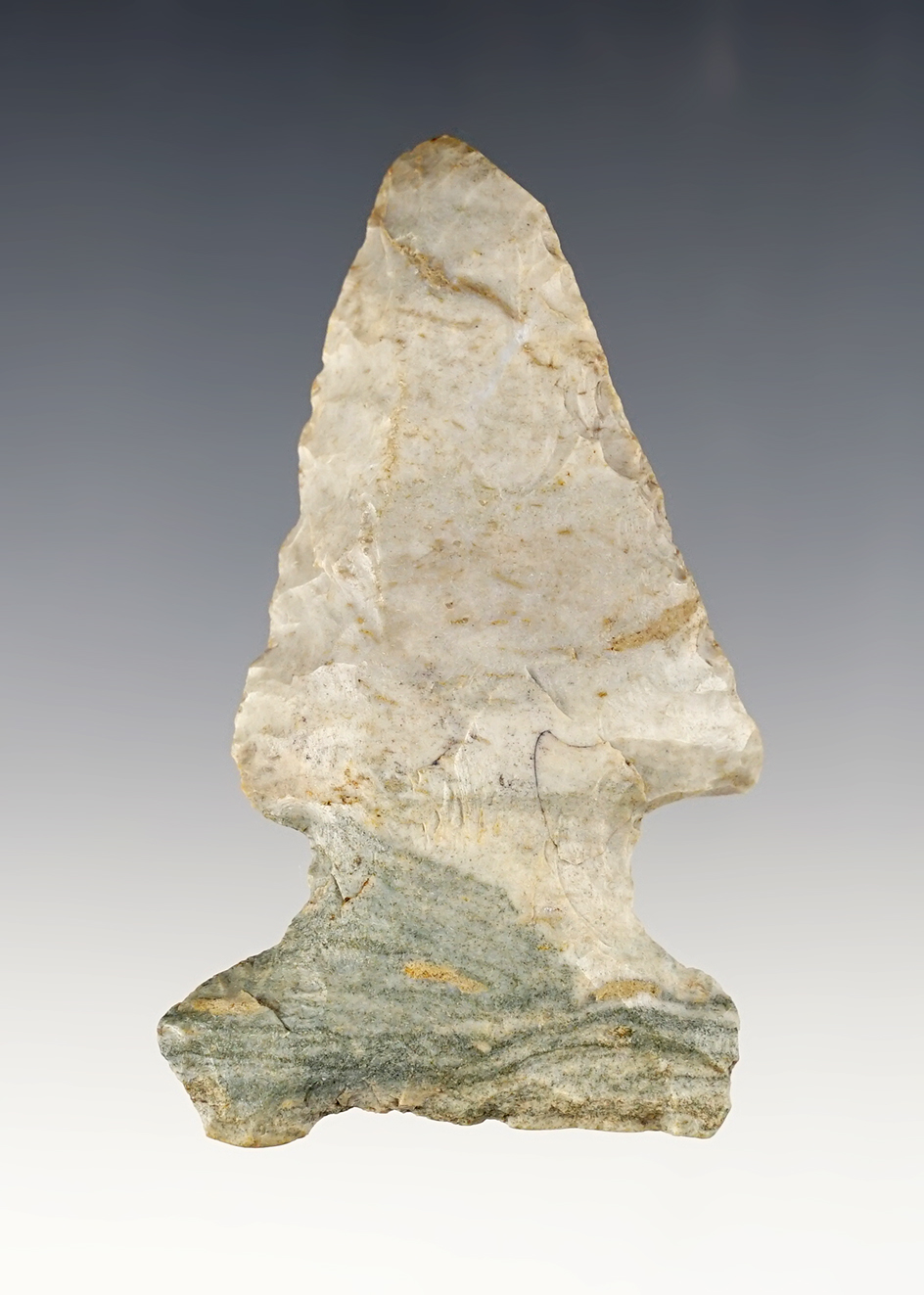 2 15/16"  Thebes made from beautiful Indiana Green (Attica). Found in Jay Co., Indiana.