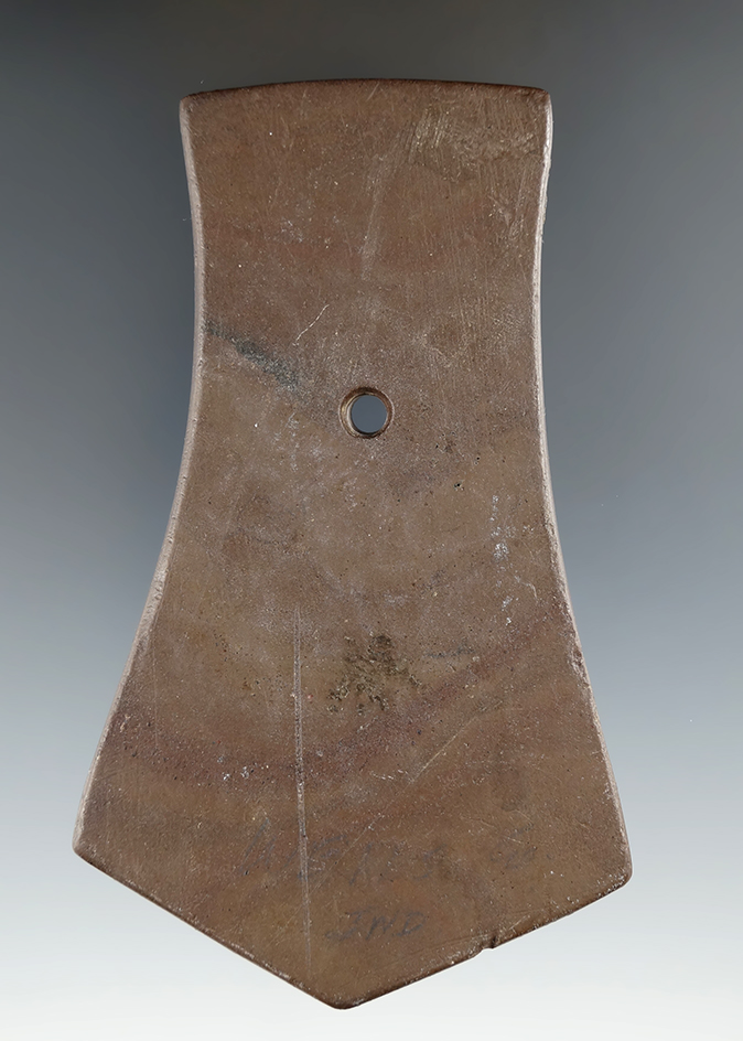 4 3/8" Hopewell Pentagonal Pendant - Wells Co., Indiana. Pictured. Ex. Mertz, Richie, Weidner.