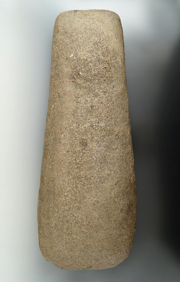 Very large 12 1/4" quartz Celt in very nice condition found in Allen Co., Indiana.