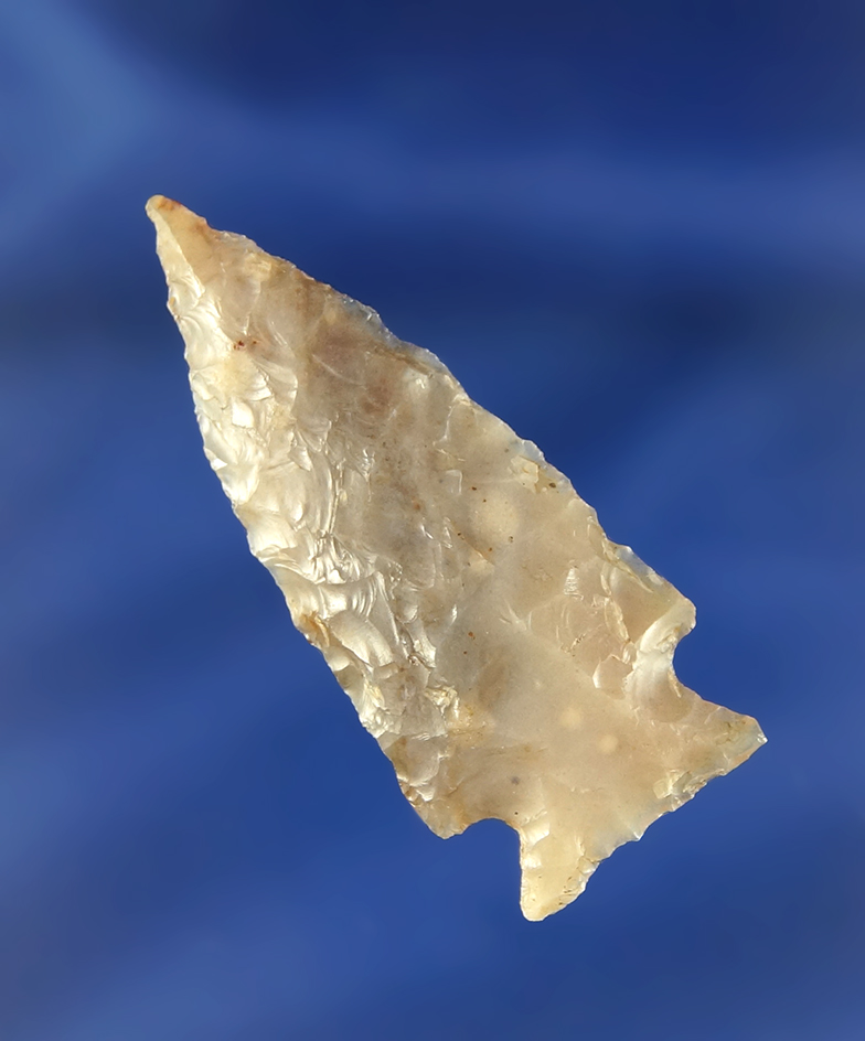 1 7/8" Cornernotch made from translucent agate found near the Columbia River, Washington.