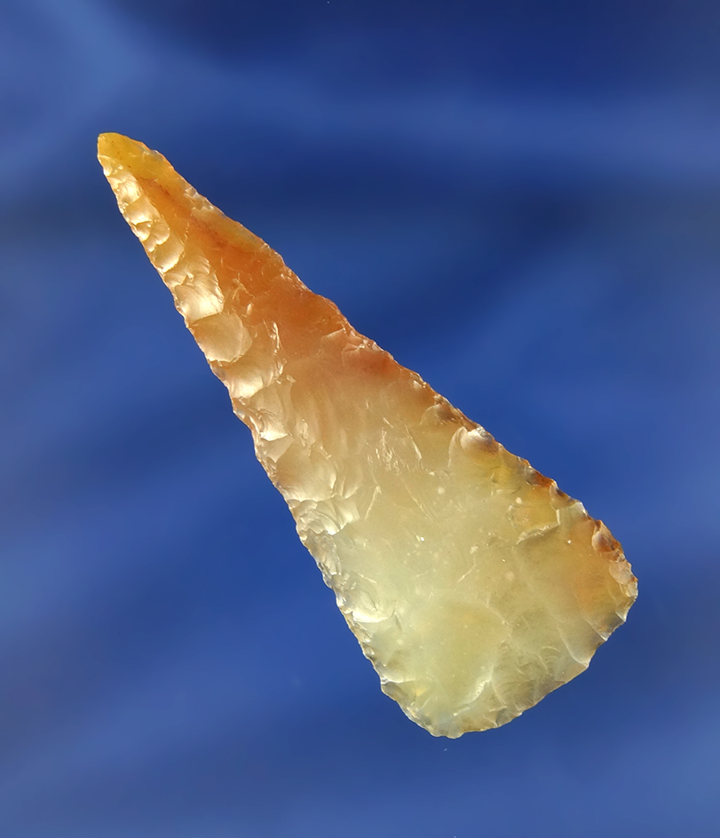 Nice! 2 1/4" Triangular made from highly translucent honey colored agate - Columbia River, WA.