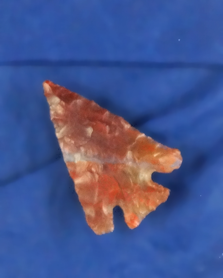 7/8" beautifully flaked Columbia Plateau found in Klickitat County Washington. Very nice  color.