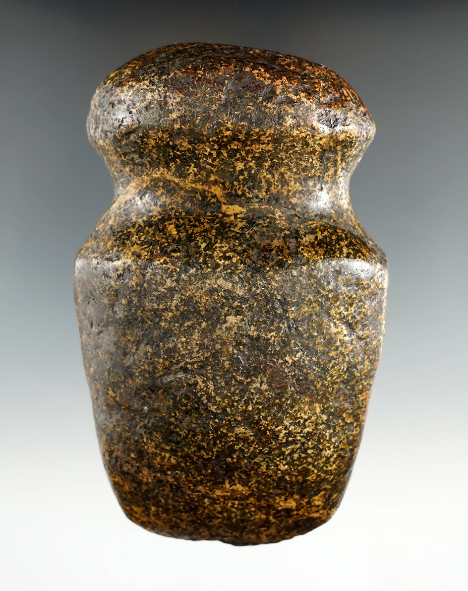 4 5/8" full grooved Axe found in Wayne Co., Indiana that has been lacquer coded.