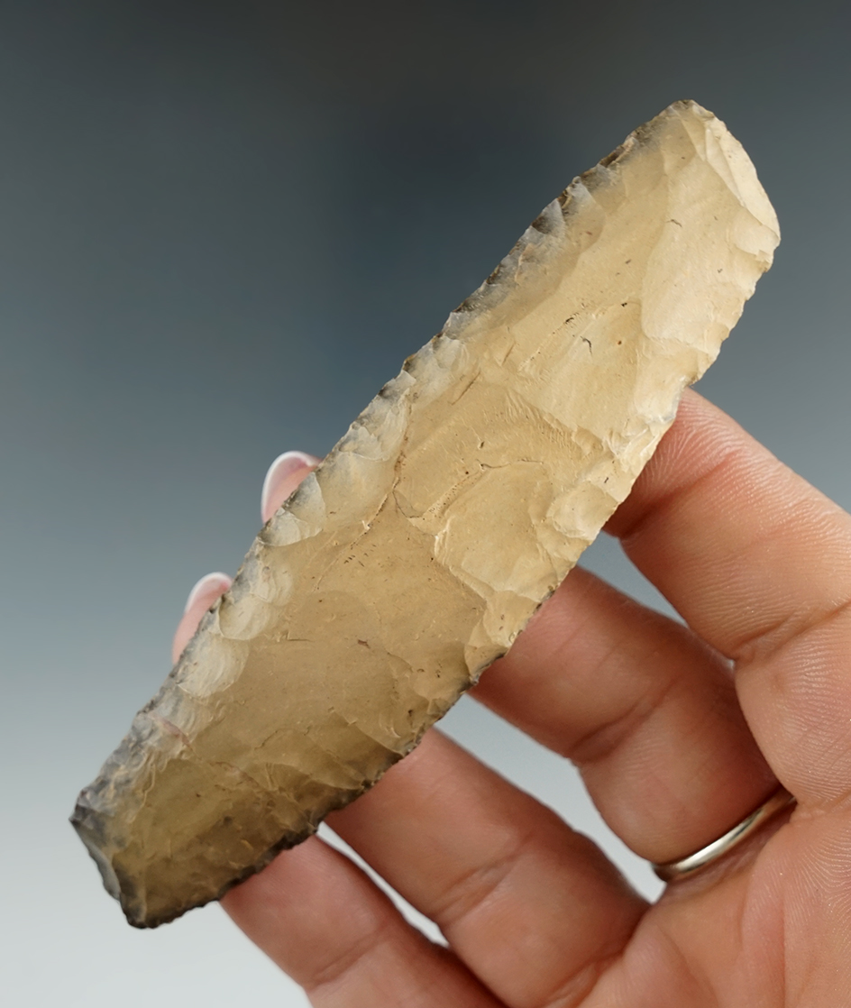 Pictured! 4 13/16" nicely patinated Square Knife found near Morton, Colorado.