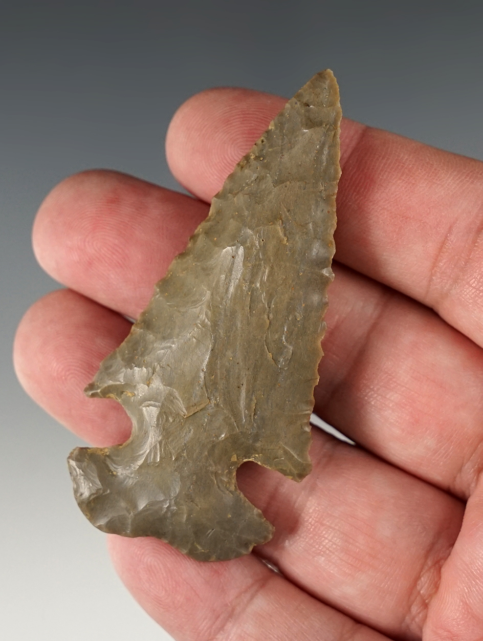 2 13/16" classic style Notched Base Dovetail made from hornstone found in Indiana.