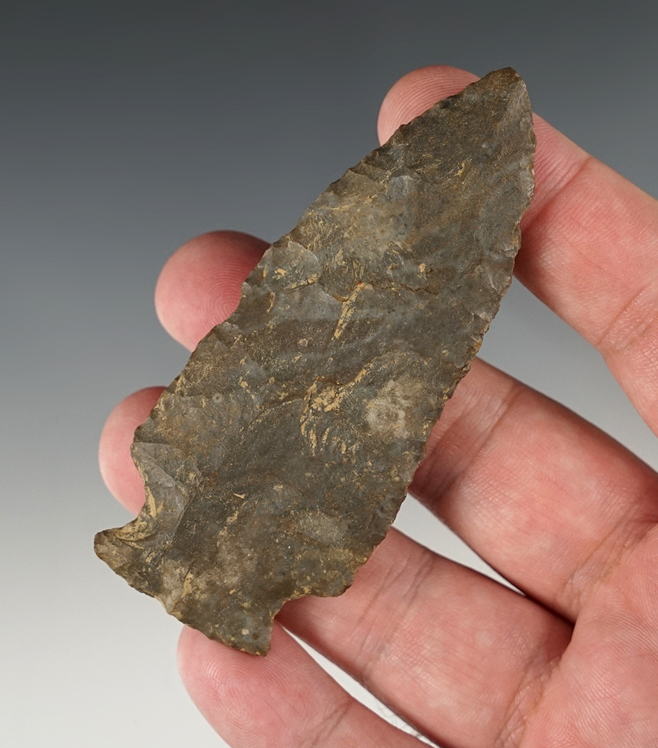 3 3/8" Normanskill Knife made from Onondaga Flint found in New York.