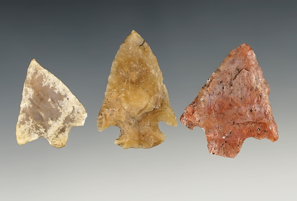 Set of 3 nice Florida Points in good condition. The largest is 1 7/8".