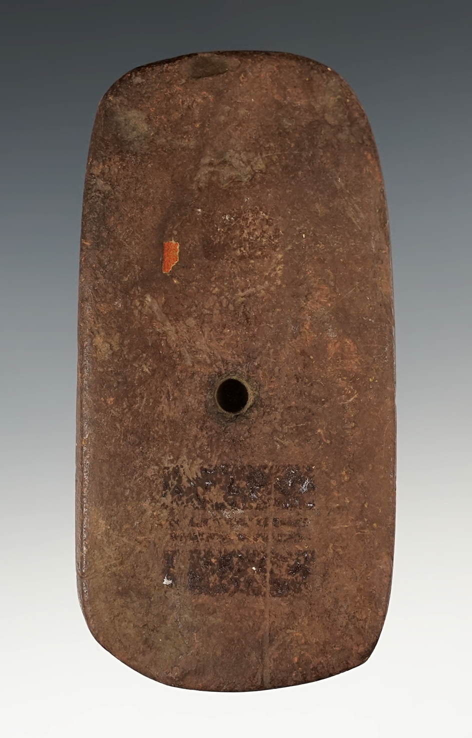 4" Pendant found in New York with drilling started but not completed.