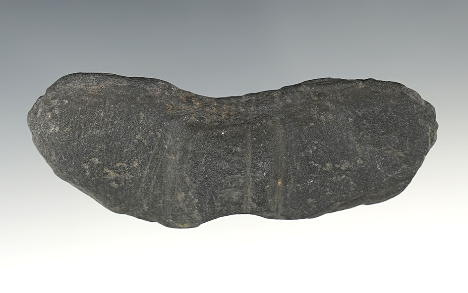 3 13/16" Tie-on Winged Bannerstone found in Maryland.