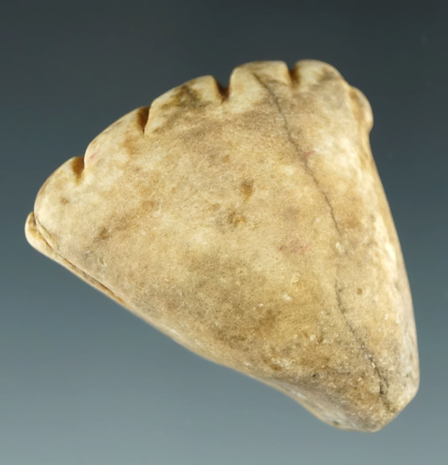 Rare "six fingered hand" carved from limestone found in a Moche area site in North Peru.