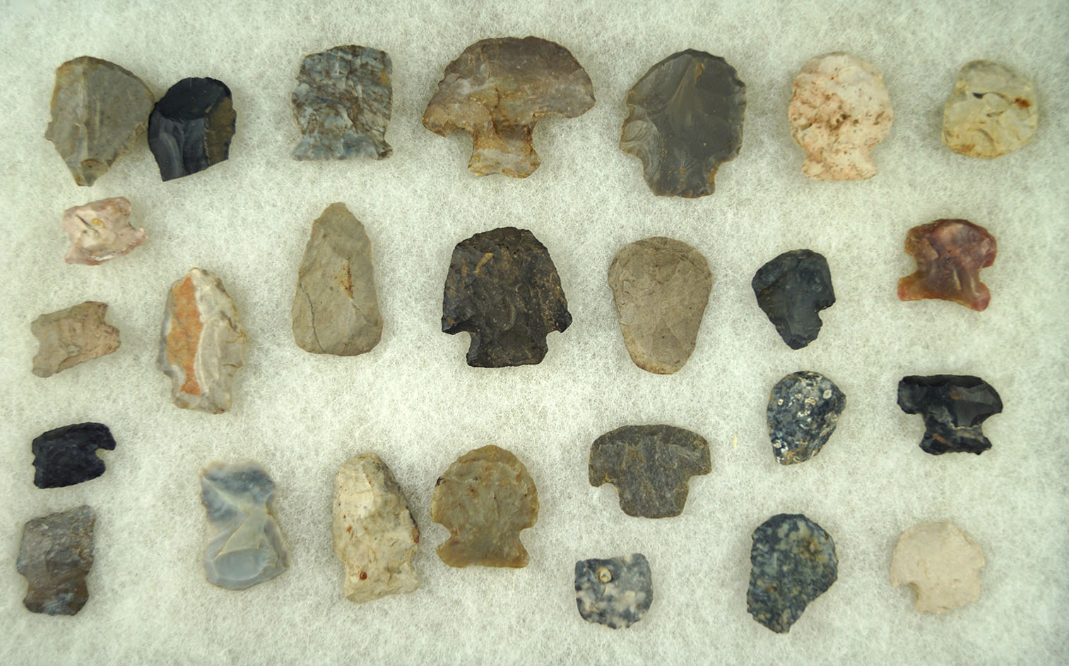 Group of the assorted Scrapers and Hafted Scrapers found in Ohio.  Ex. Dr. Jim Mills.