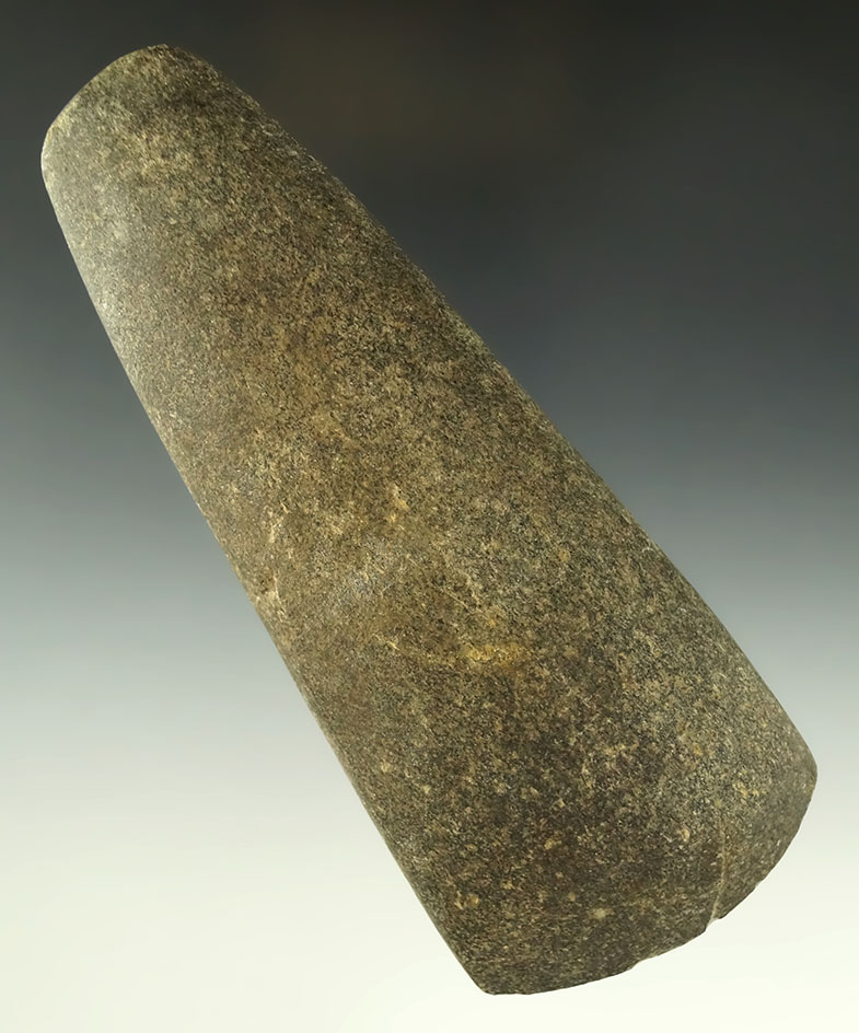 5 1/2" flat bottom Adze - nicely defined found in southern Michigan. Ex. Phil Wagle collection.