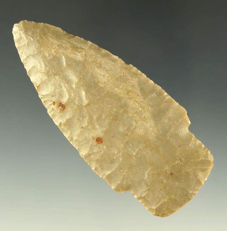 Pictured! Classic style 3 1/4" Scottsbluff found in Northwest Louisiana. Rogers COA. Ex. Museum.