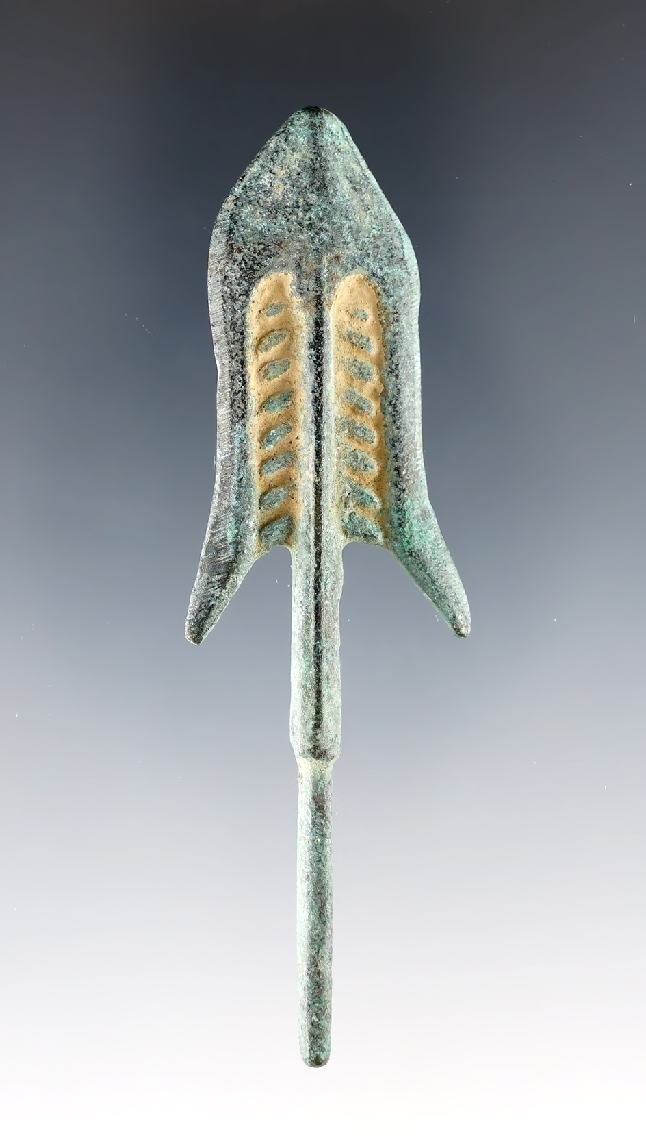 Circa 475-260 B.C. Warring States Period 3 3/8" Crossbow Arrow Point.