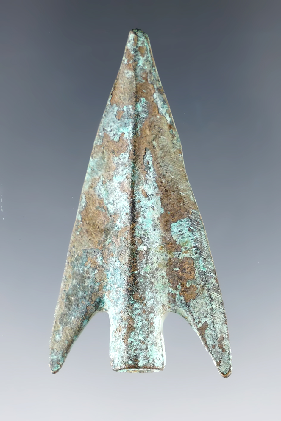 2 1/8" Circa 475-260 B.C. Warring States Period 3 3/8" Socketed Crossbow Arrow Point.