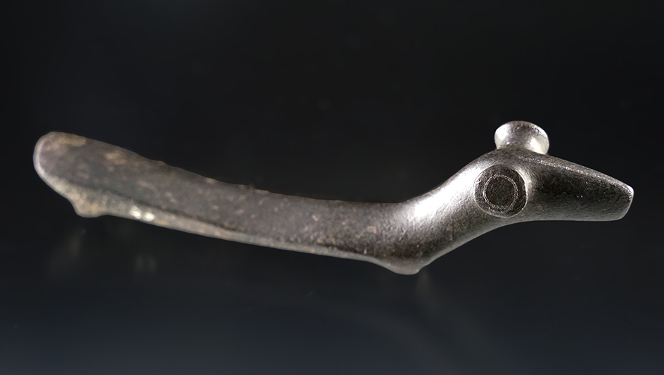 4 7/8" by 1 9/16" Birdstone made from Slate. Found in East Tennessee. Pictured. Davis COA. 