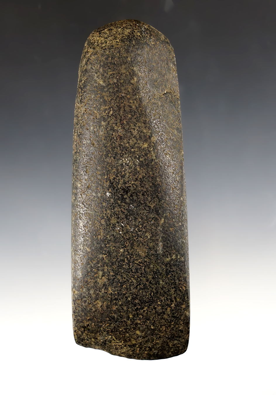 Well made 6 1/8" Square Sided Hardstone Celt found in Oxford Co., Ontario.