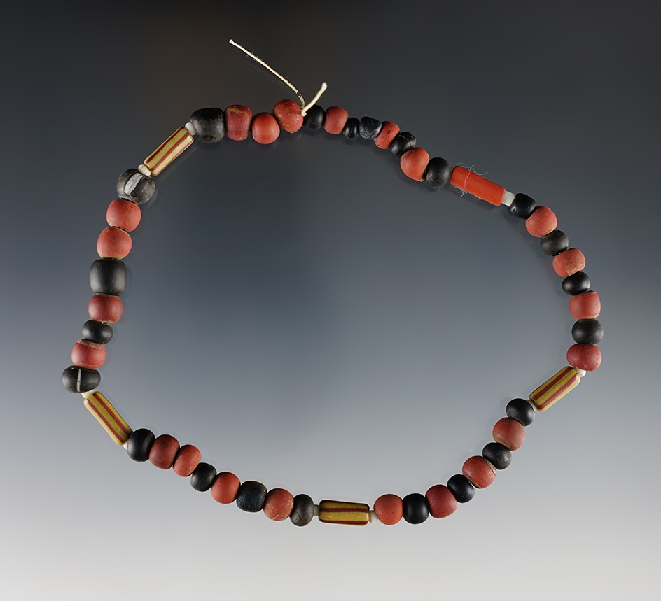 13" Strand of Beads found at the White Springs Site in Geneva, New York. 