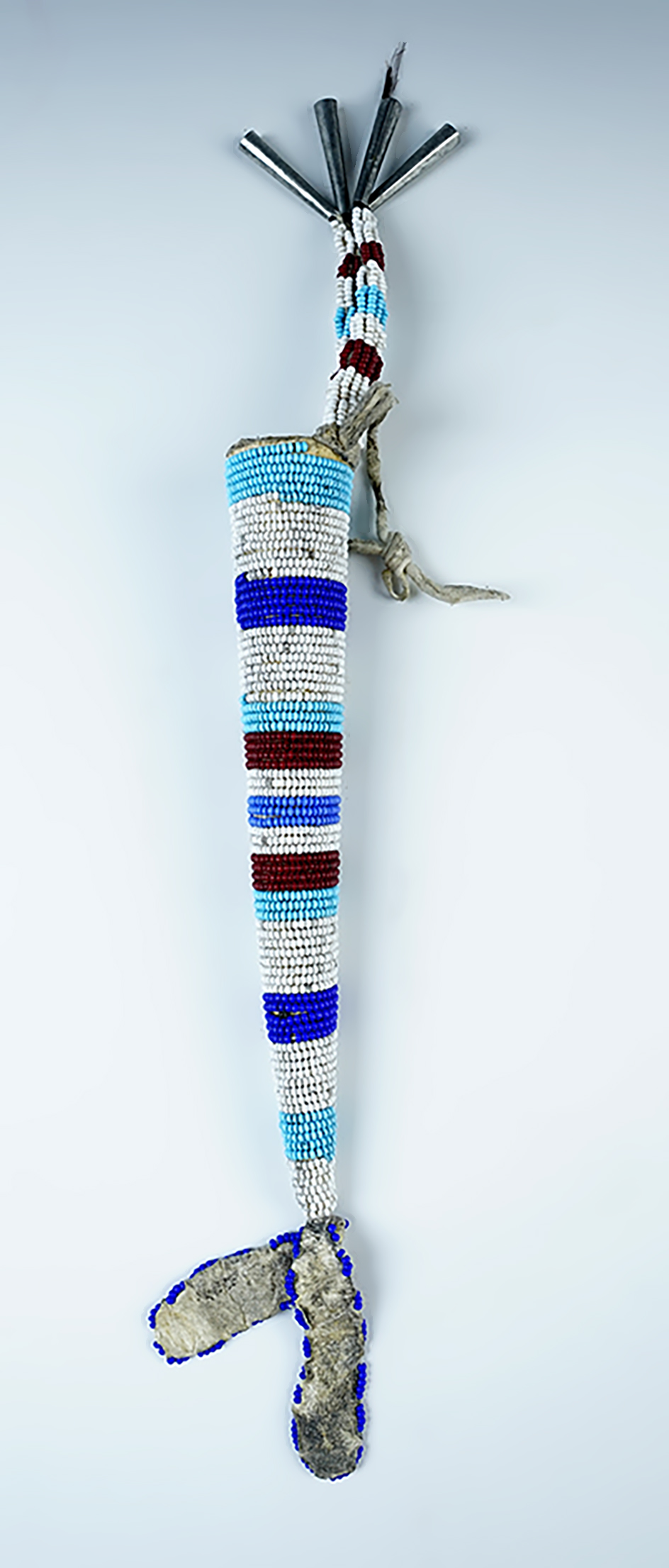 6 1/2" fully beaded Awl Case from the early 1900's. 