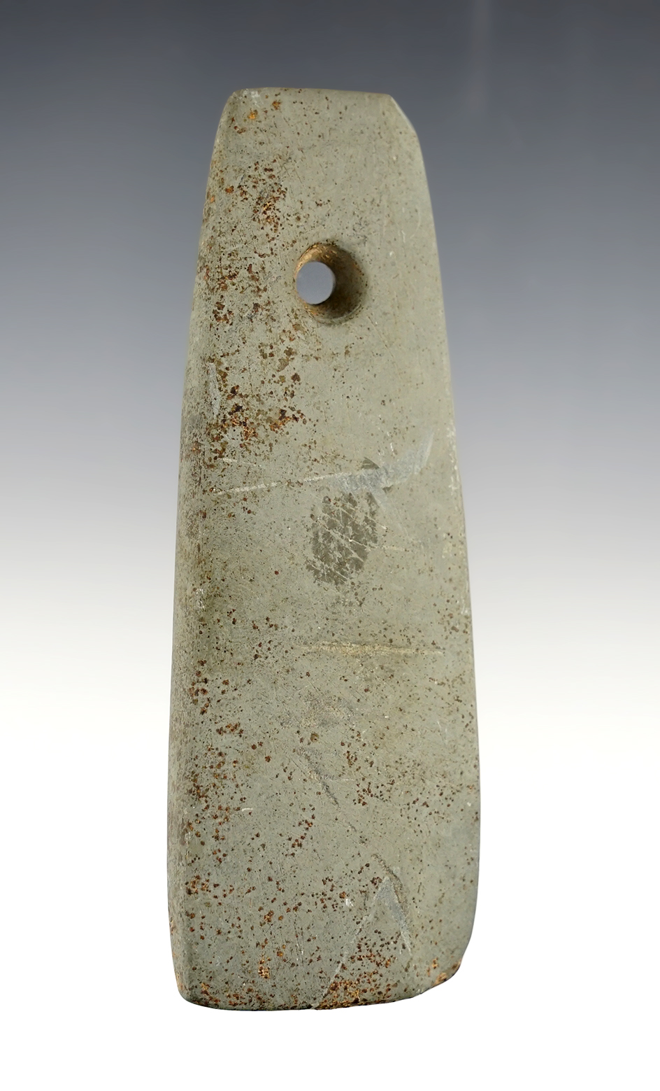 Well styled 4 5/16" Trapezoidal Pendant found in Blanchard Twp., Hardin Co., Ohio. 