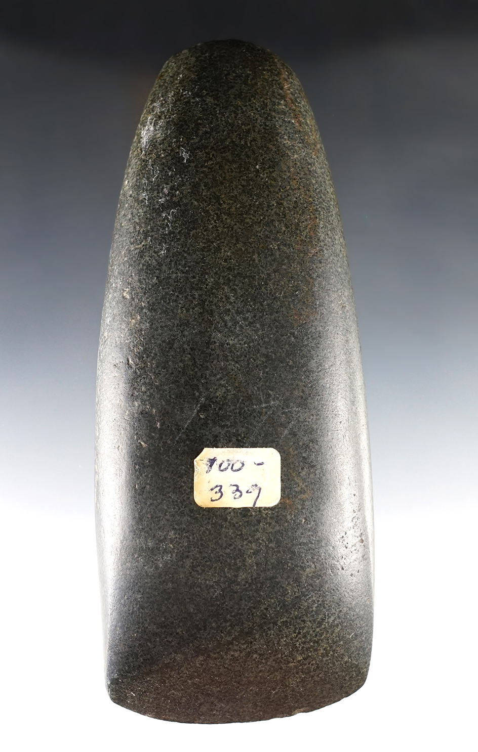 Highly polished 6 3/4" Hardstone Celt in outstanding condition. Found in Crittenden Co., Arkansas.