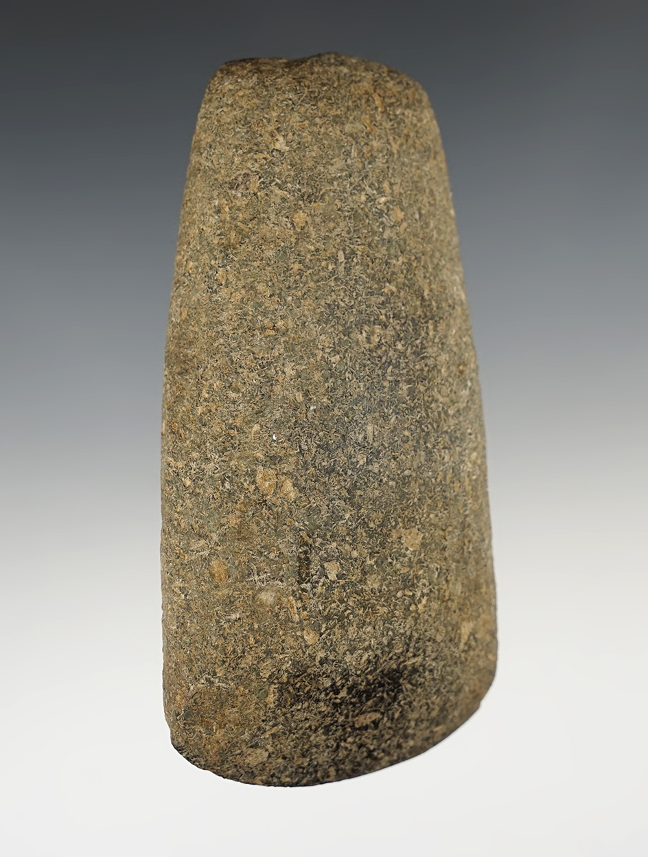 4 1/2" Hardstone Celt found while in the Seabees in 1945 during WWII in Yonabaru, Okinawa.