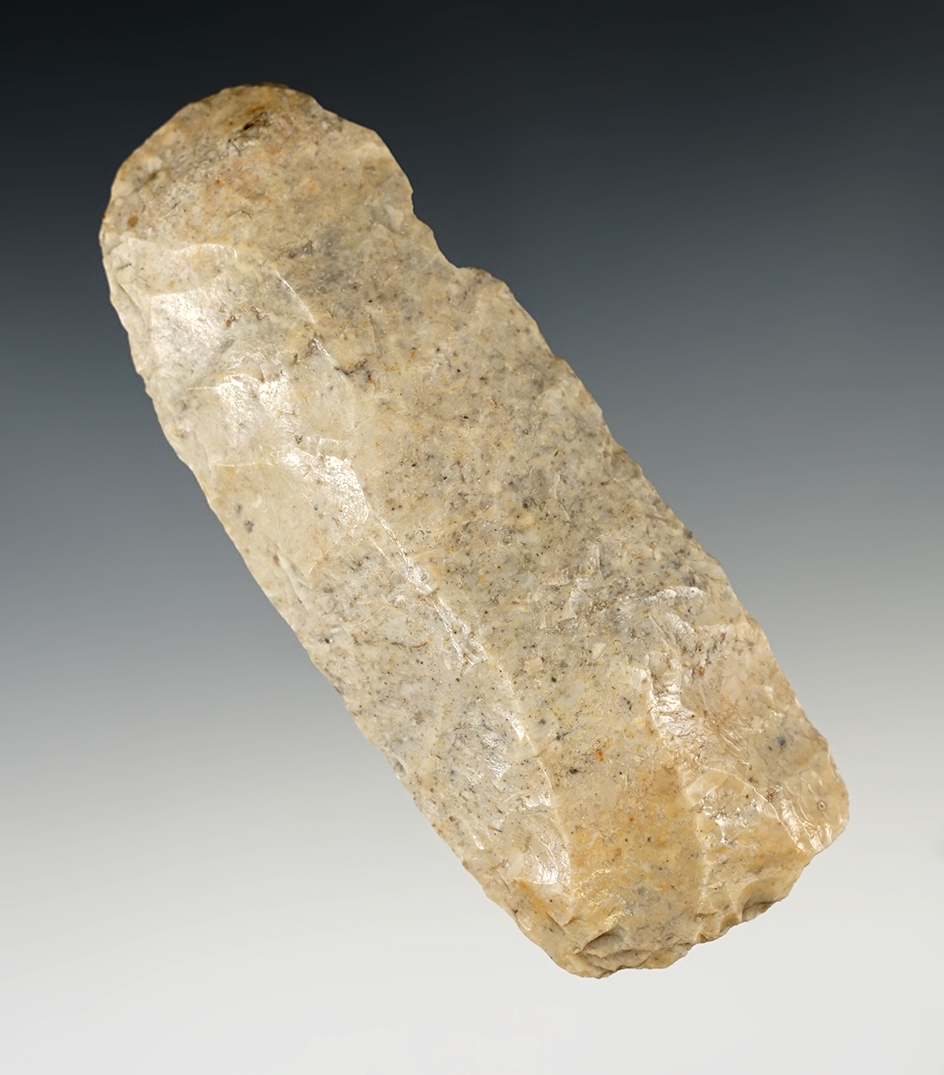 4 3/8" Double Bit Adze with heavy use polish on both ends. Found in Missouri.