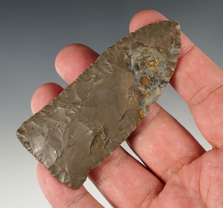 2 3/8" Hornstone Knife found in Indiana.