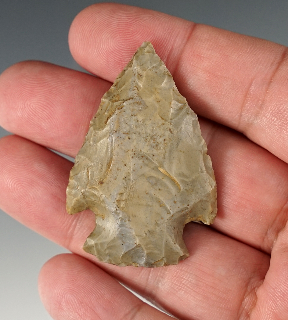 2" Archaic Bevel found in Indiana.