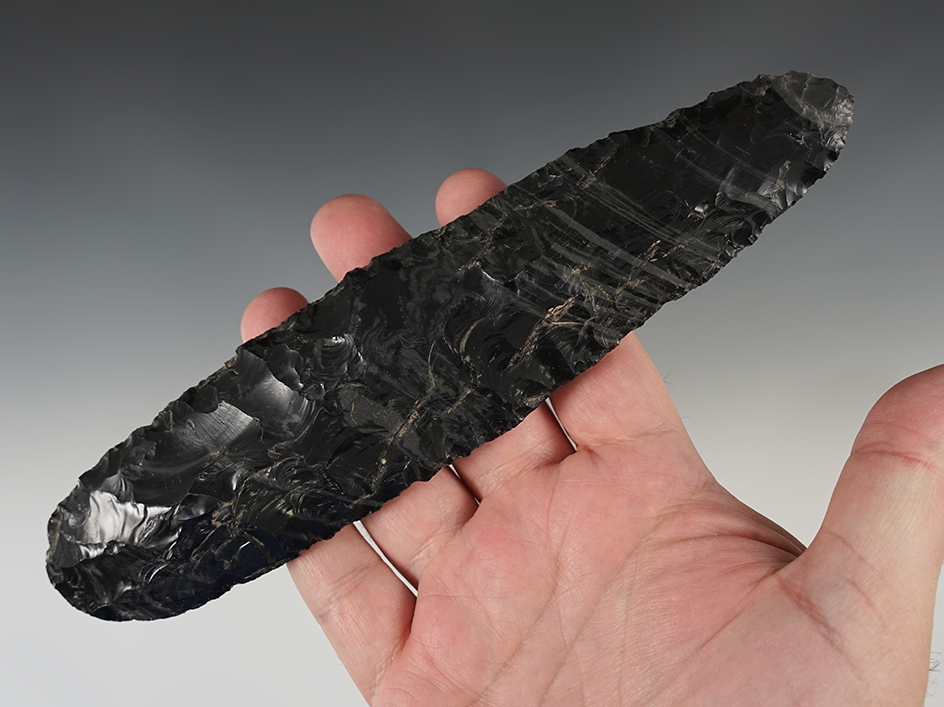 8 1/16" Pre-Columbian Obsidian Knife found in Mexico.