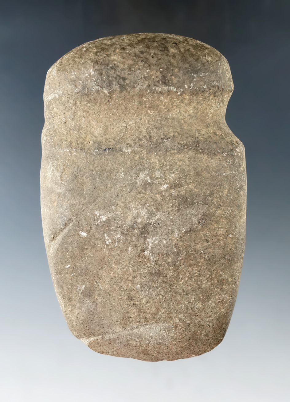 4 and 5/8" double grooved Axe found in Kansas.