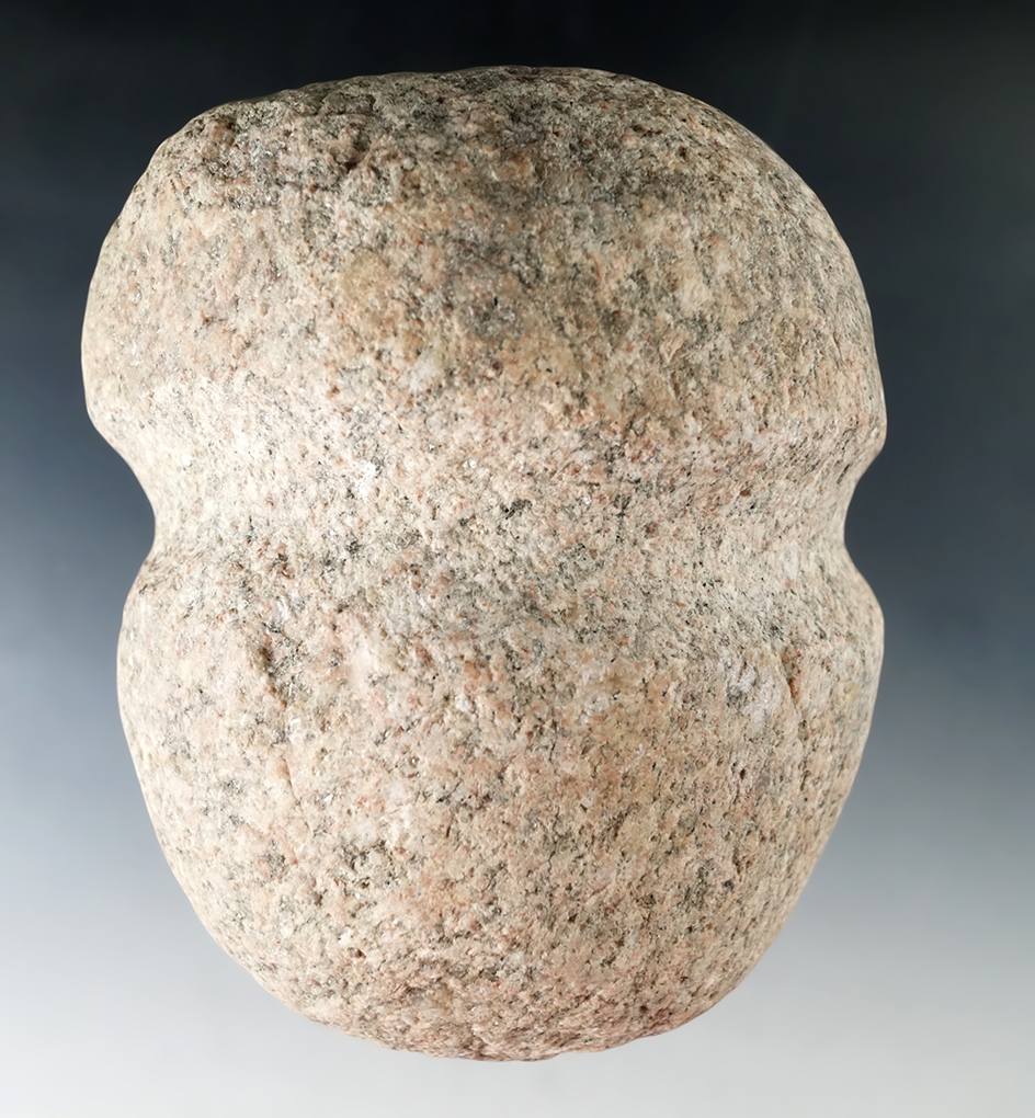 Large 5 3/8" full grooved Quartz Maul found in Kansas.