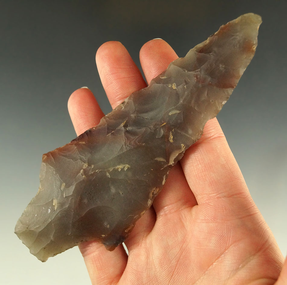 Big and nice! Very large 5" Hidden Valley - highly translucent Novaculite - Arkansas. Bennett COA.