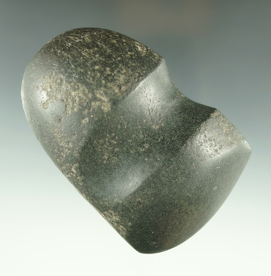 4 1/8" long 3/4" nicely polished Diorite Axe that was well used in ancient times. Nebraska.