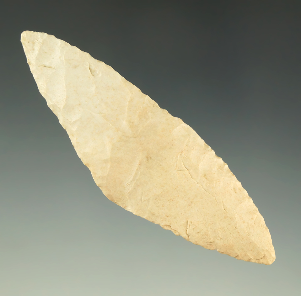 3 1/8" Harahey four bevel knife found in Kansas.