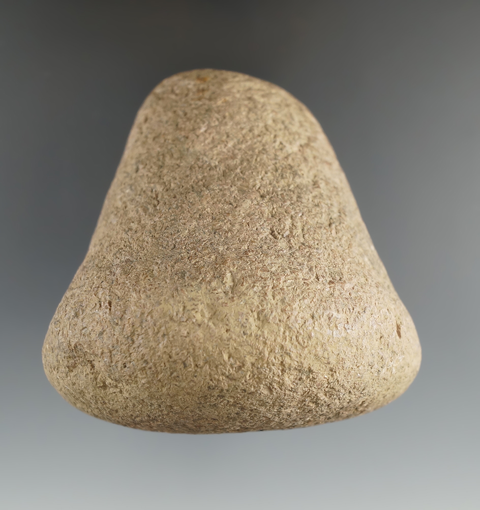 3 1/2" Pestle with a nutting divot in base found in Lincoln Co., Kentucky.