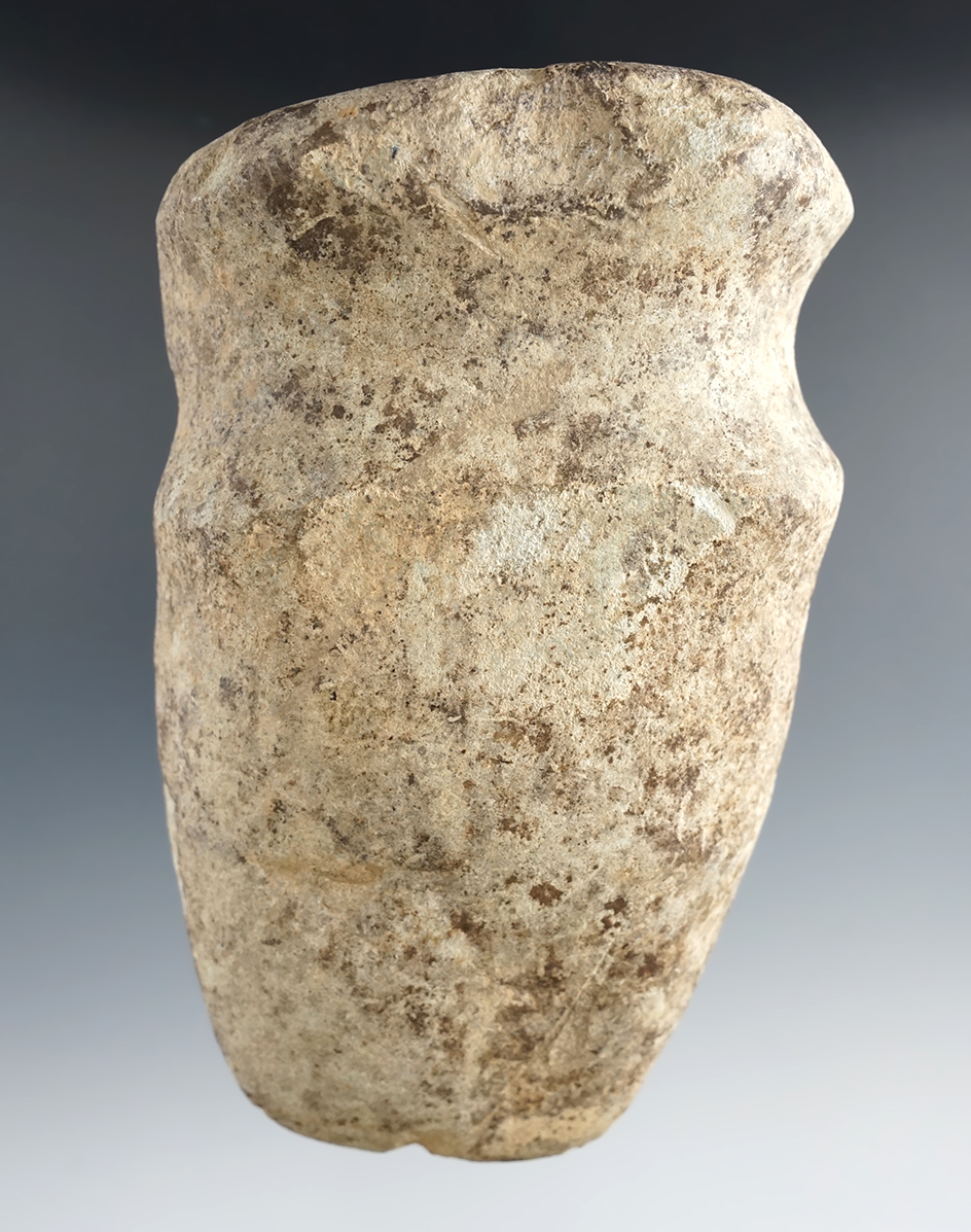 5" long 3/4 grooved heavily patinated Axe found in Indiana.